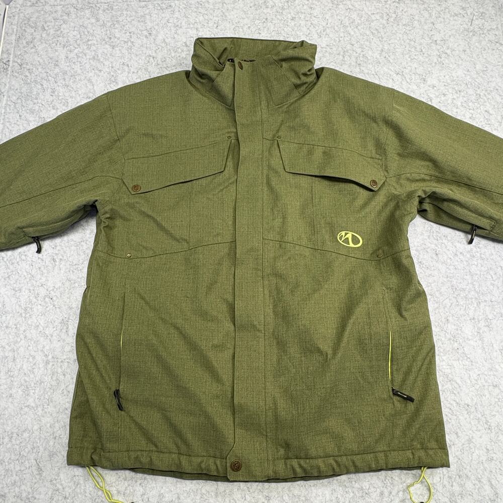 Marker Tech Winter Sport Ski Jacket Mens Size XL Thinsulate Olive Green No Hood